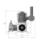 Original DLA 64CC Gas Engine DLA64i2 CNC In-line Twin Cylinder Gasoline Hight Power RC Airplane Model Aircraft Fixed Wing UAV